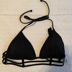 Black Strappy Swim Top